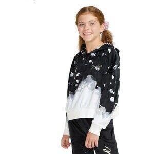 Justice girls velour hoodie jacket size 16-18 XL